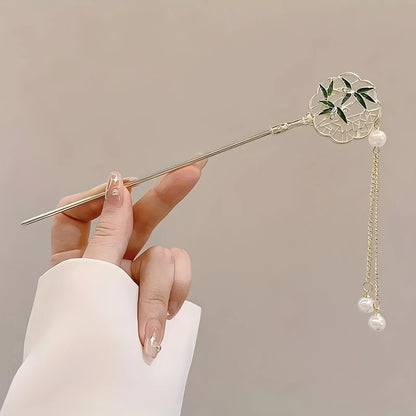 1/6pcs Elegant Chinese Style Tassel Hair Stick Traditional Floral Design Hairstyle Accessory Women Jewelry Hairpin Hairneedl…