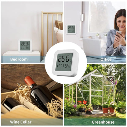 Zigbee Temperature Humidity Sensor For Smart Home LCD Screen Works With Tuya Alexa Google Home APP Smart Life Tuya Smart Yan…