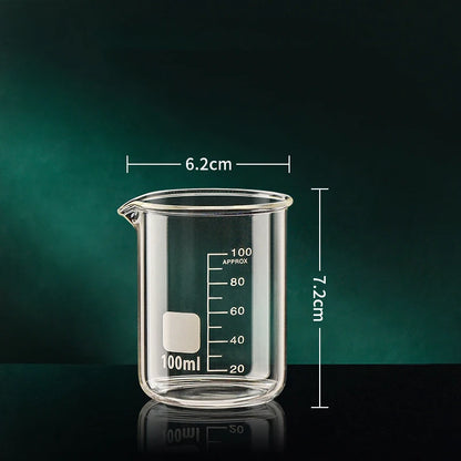 50/100/150/250/500/1000ml High Borosilicate Glass Measuring Cup Clear Scale Cup Laboratory Beaker Kitchen Baking Measuring C…