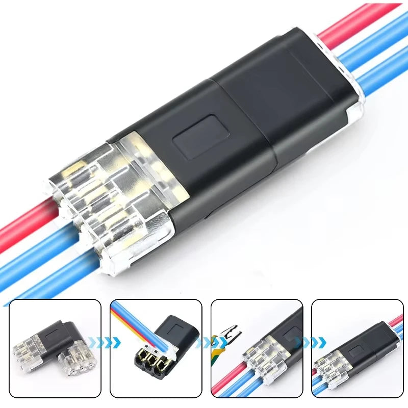 Electric Wire Connector No Strip Quick Dual Line Cable Interconnection Detachable Automotive Terminal Plug Universal Quality…
