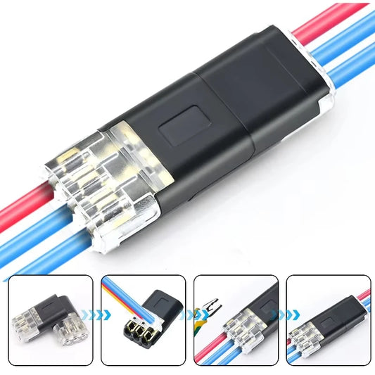 Electric Wire Connector No Strip Quick Dual Line Cable Interconnection Detachable Automotive Terminal Plug Universal Quality…