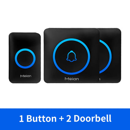 Meian Smart Home Doorbell Wireless Security Doorbell IP65 Waterproof Outdoor Door Bell 60 Songs 5 Volume Adjustable Chime Ki…