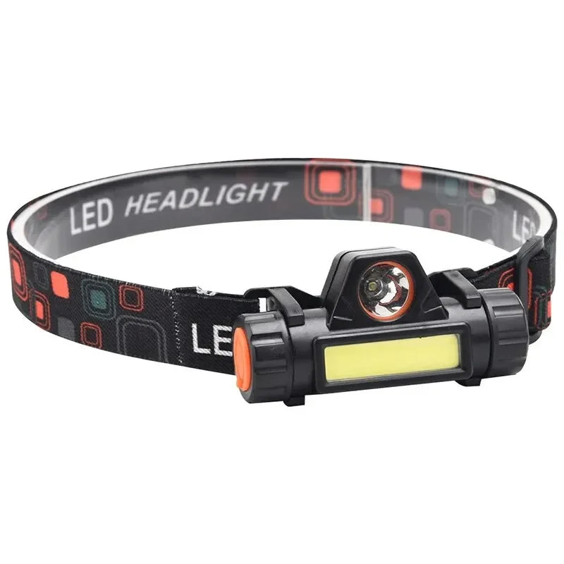 Outdoor Headlights with Long Battery Life and Strong Light LED Night Fishing Charging Head Mounted Magnetic Flashlight - ima…