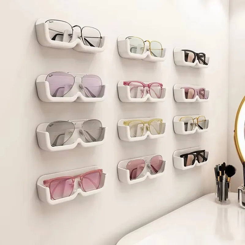 1/3PC Glasses Holder Wall Mounted Sun-glasses Display Holder Punch-free Self-adhesive Clothes Accessories Organizer Home Sto…