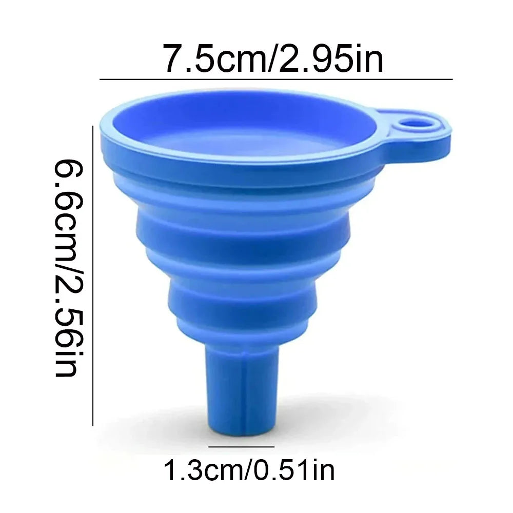 Engine Funnel Car Universal Silicone Liquid Funnel Washer Fluid Change Foldable Portable Auto Engine Oil Petrol Change Funne…
