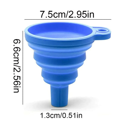 Engine Funnel Car Universal Silicone Liquid Funnel Washer Fluid Change Foldable Portable Auto Engine Oil Petrol Change Funne…