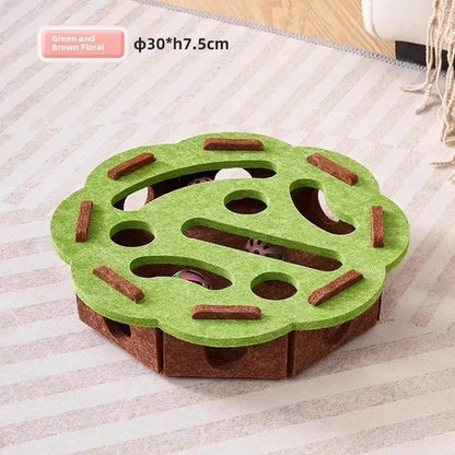 Cat Puzzle Toy Felt Puzzle Box Cat Exercise Toy With Ball Indoor Sports Entertainment Hunting Cat Toys For Indoor Cats - ima…