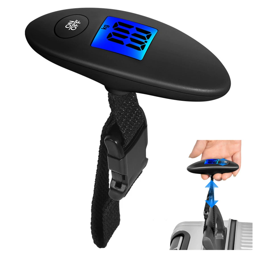 40kg/100g Portable Luggage Scale High Precision Travel Digital Hanging Scales With Webbing Belt LCD Digital Electronic Lugga…