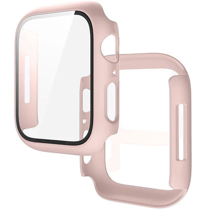 Tempered Glass+Cover For Apple Watch 11 10 9 8 7 46mm 42mm PC Bumper Screen Protector Case iWatch Series 7 6 5 4 SE3 44 40 4…