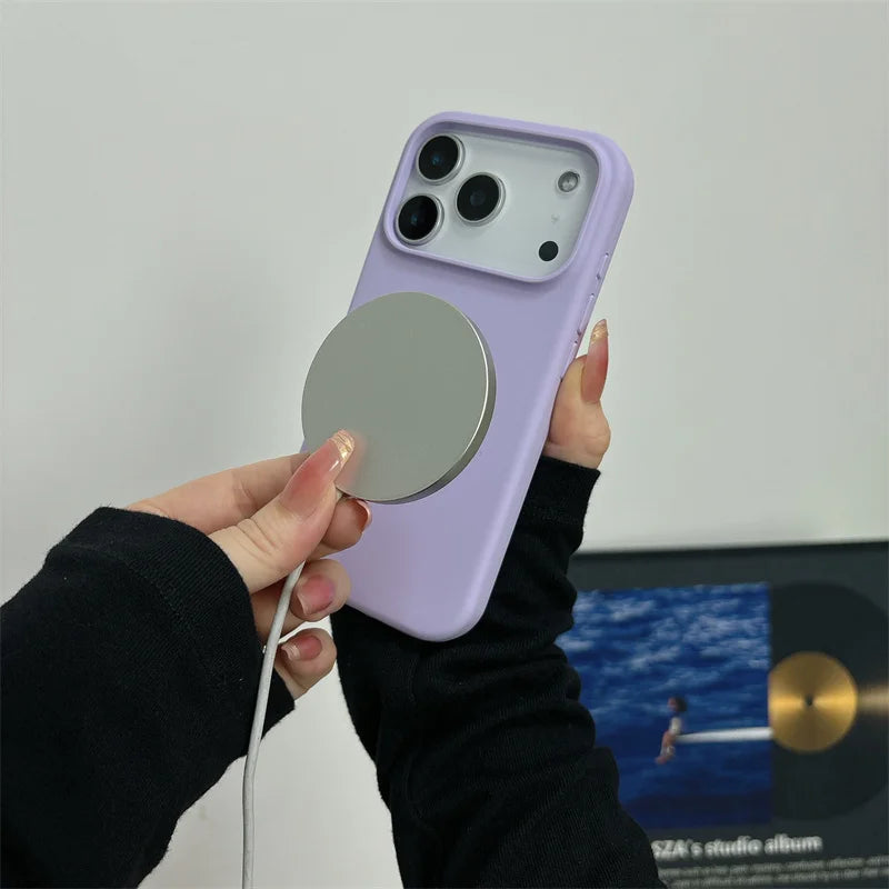 Magnetic Liquid Silicone Case for iPhone 17/17 Air/17 Pro/17 Pro Max For Magsafe Big Camera Hole Cover Shockproof Protective…