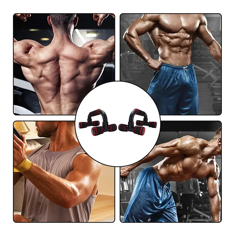 1pair U-shaped Push-up Rack Fitness Equipment Hand Sponge Grip Muscle Training Push Up Bar Chest Home Gym Body Building - im…