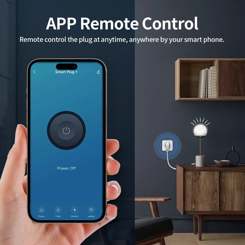 TNCE Tuya Wifi/Zigbee3.0 Smart Socket EU Plug 16/20A Power Monitor Remote Control Smart Life APP Remote Control Alexa - imag…