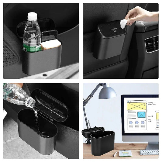 Car Trash Can (with Lid) Contains 60 (300) Garbage Bags, Small Car Trash Can, Leak-proof Mini Car Accessories - image 2