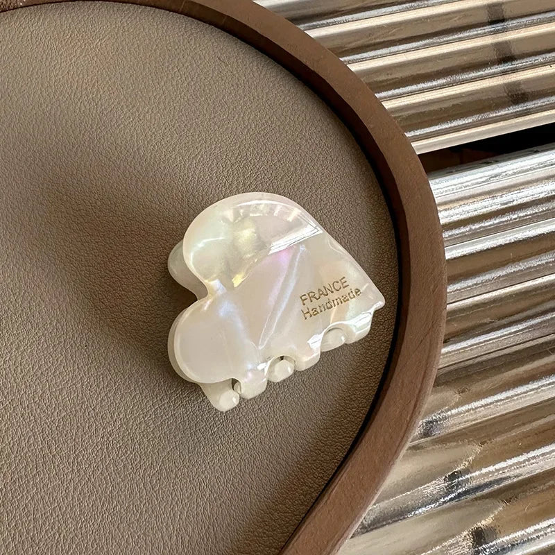3.5cm Small Hairclaw Acetate Hair Crabs for Girls Cute Heart Shaped Hairclips Women Hair Accessories Hair Pins and Clips - i…