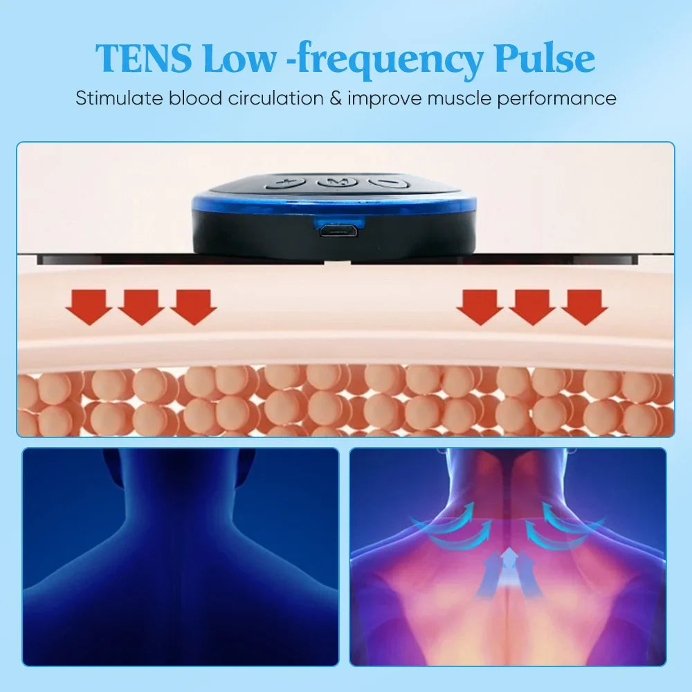 Electric Neck Massager EMS Muscle Massage Stimulator Low Frequency Instrument Back Cervical Calf Patches Pain Joints Mini De…