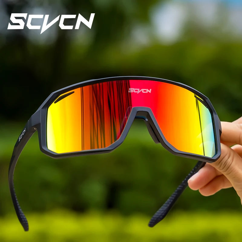 SCVCN New Outdoor Cycling Sunglasses Men Road Driving Bike Glasses Sports Mountain Climbing Women Bicycle Cycling UV400 Gogg…