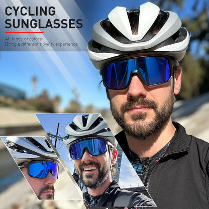 SCVCN New Outdoor Cycling Sunglasses Men Road Driving Bike Glasses Sports Mountain Climbing Women Bicycle Cycling UV400 Gogg…