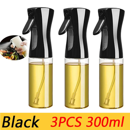 200/300/500ml Oil Spray Plastic Household Kitchen Oil Spray Bottle Or Oil Brush Nebulizing Mist Filling Cooking Dual Use BBQ…