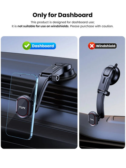 TOPK Car Phone Holder Gravity Stand for iPhone Xiaomi Samsung Car Mobile Support for Dashboard Windshield Air Vent Phone Mou…