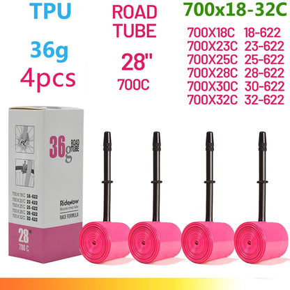 RideNow TPU Bike Inner Tube 700C 700x18 23 25 28 32 35 37 40 47C Road Bicycle Tire MTB Bike Camera 29x1.5 1.75 1.9 Pneu Aro…