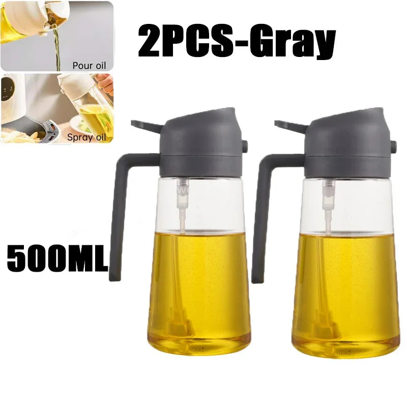 2in1 Kitchen Spray Oil Dispenser Oil Sprayer Polisher Or Only Brush Spray for Air Fryer Salad Grilling Roasting Cooking Kitc…