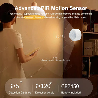 Zigbee 3.0 Smart Pir Motion Sensor Movement Human Body Infrared Detector Security Alarm Sensor Works With EWelink Home Assis…