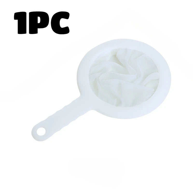 5pcs Soy Milk Wine Filter Bag Nylon Ultra-fine Filter Mesh Sieve for Soy Juice Coffee Milk Food Strainer Spoon Kitchen Colan…