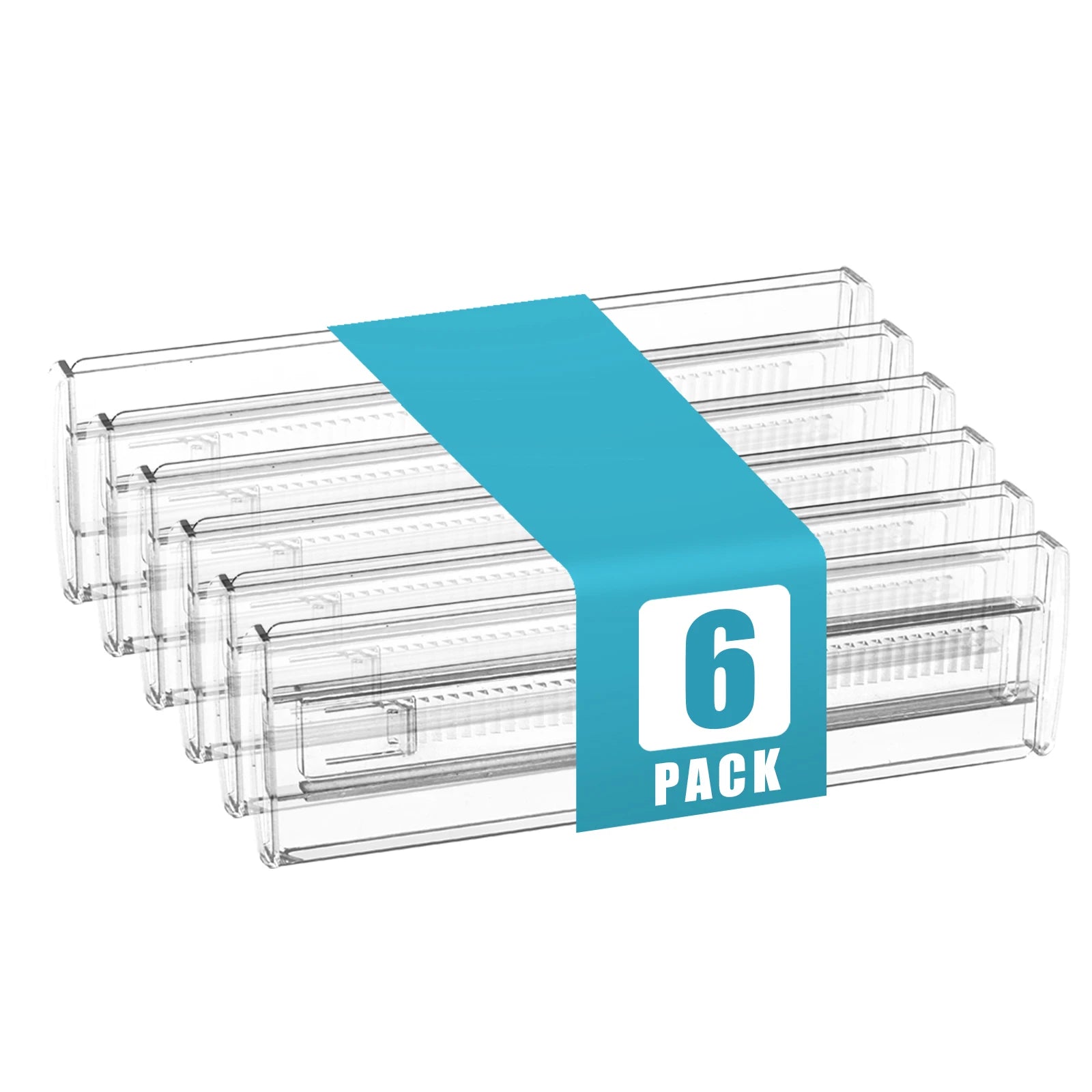 Drawer Dividers 4/6/8/12 Pack, Plastic Drawer Dividers for Baby Clothes, Kitchen Cutlery and Office Storage, Easy to Install…