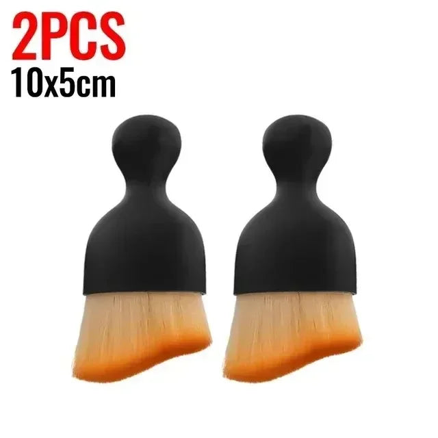 Car Interior Cleaning Brush Conditioner Air Outlet Soft Fur Clean Brushes with Shells Crevice Dust Removal Detailing Brush T…