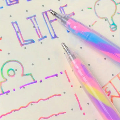 6pcs Glitter Gel Highlighter Pens Set - 1.2mm Vibrant Colors, Smooth Writing, Perfect for Journals, DIY Crafts, Greeting Car…