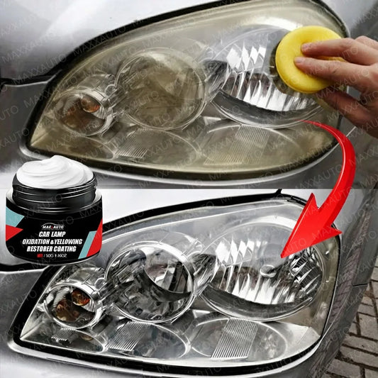 Car Headlight Restoration Polishing Kits Headlamp Scratch Remover Repair Cleaning Paste Remove Oxidation Headlight Polish Li…