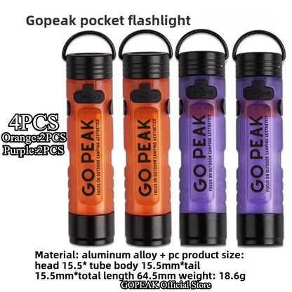 GOPEAK Pocket Mini Flashlight Outdoor Key Clip Cap Ambient Led Long Endurance Disaster Relief Emergency 5050 Small Light - i…