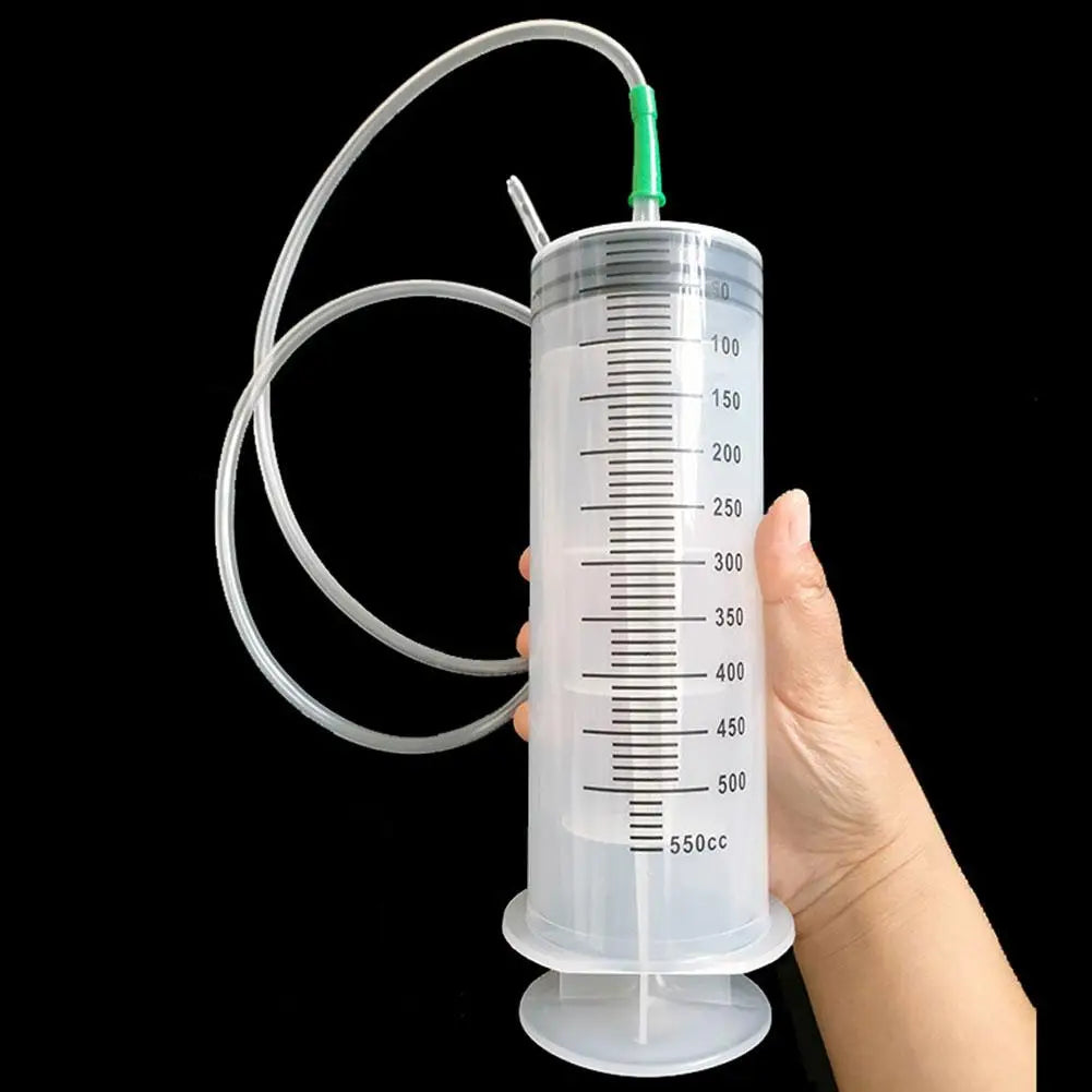 100/300/550ml Large Capacity Syringes Oil Pump With 1m Hose Pet Feeding Measuring Pump Hydroponics Nutrient Big Syringe - im…