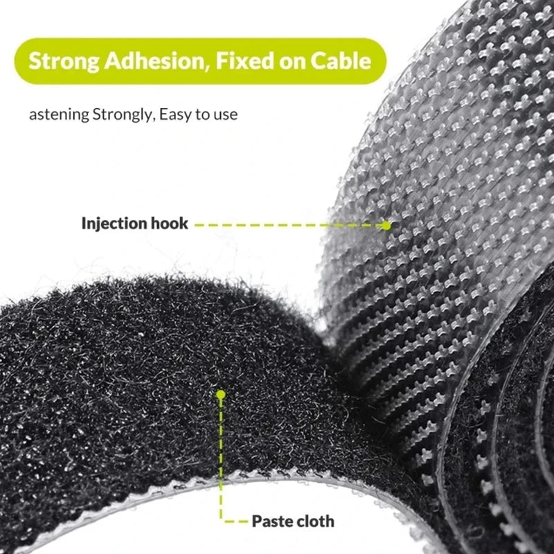 5M Hook and Loop Fastener Cable Organizer Cable Ties Wire Winder Keeper USB Cables Management Protector Earphone Mouse Cord…