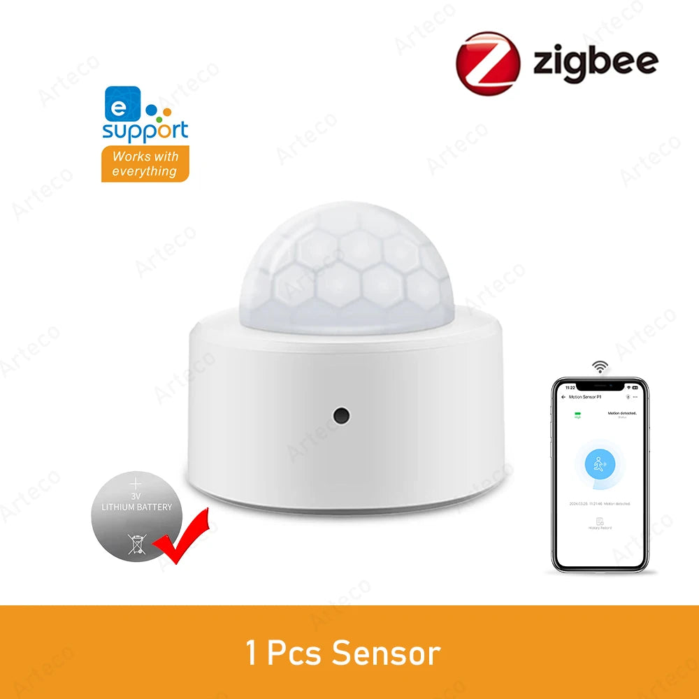 Zigbee 3.0 Smart Pir Motion Sensor Movement Human Body Infrared Detector Security Alarm Sensor Works With EWelink Home Assis…