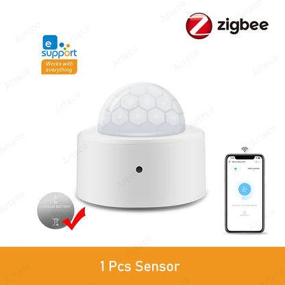 Zigbee 3.0 Smart Pir Motion Sensor Movement Human Body Infrared Detector Security Alarm Sensor Works With EWelink Home Assis…
