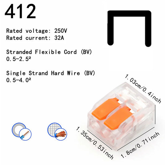 10-75 Pcs Orange Universal Type Quick Plug-in Terminals,Electrical Equipment Connectors,Wire Connector Terminals,250V/32A -…