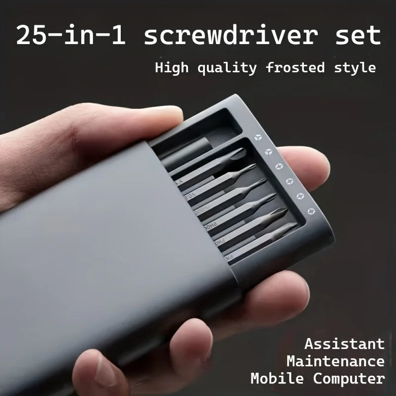 25 in 1 mini screwdriver set, flat head and cross shaped small screwdrivers, suitable for electronic products - image 4