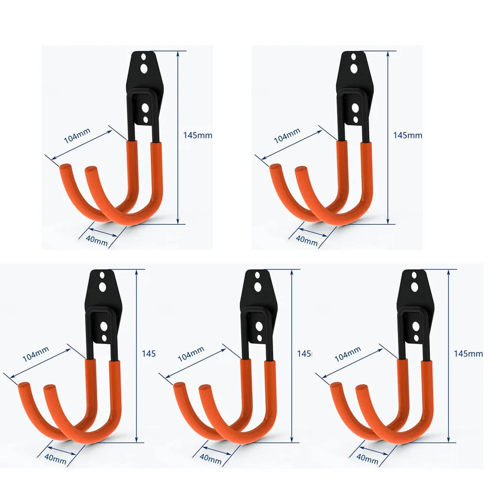 Heavy Duty Metal Hook Garage Organizer Wall Mount Bicycle Hanger Hooks Wall Mount Anti-slip Storage Hook For Ladders Garden…