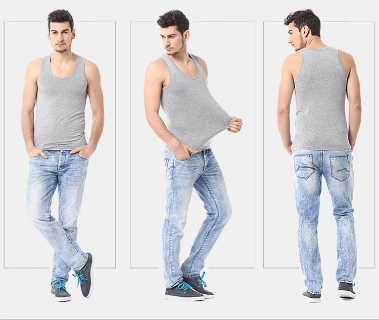 1/3/5 Piece Men's Cotton Sports Skinny Vest Teenagers Leisure Joker Sleeveless T Men's Fitness Training Simple Top - image 7