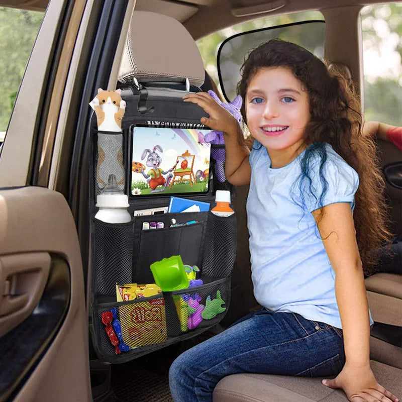 Car Backseat Organizer with Touch Screen Tablet Holder Auto Storage Pockets Cover Car Seat Back Protectors Car Accessories -…