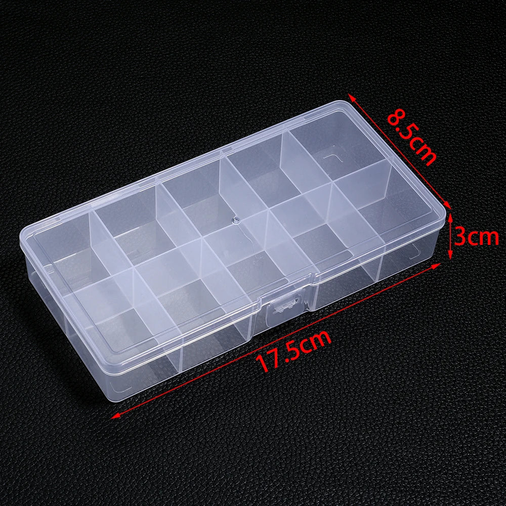 1 Pc Plastic Jewelry Box 5-28 Compartment Slot Organizer Storage Beads Container Adjustable Jewelry Storage Box Rectangle Ca…