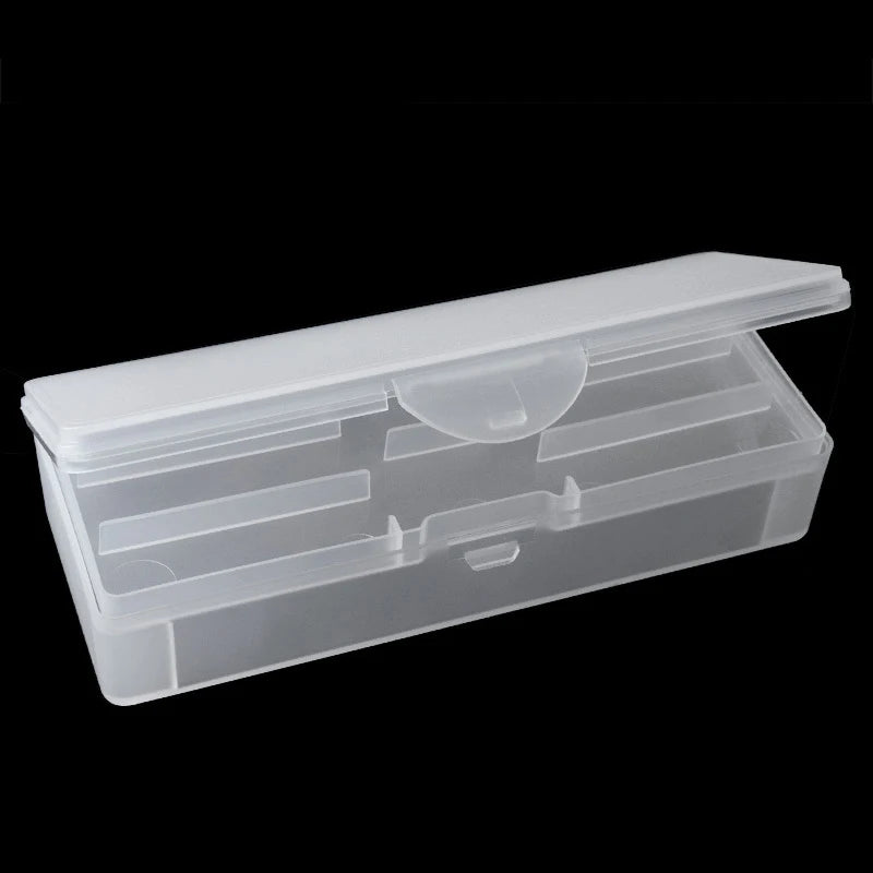 1Pc Rectangle Double-layer Nail Art Tool Empty Storage Box Tweezers Clippers Pens Polishing Nail Buffer Files Plastic Contai…
