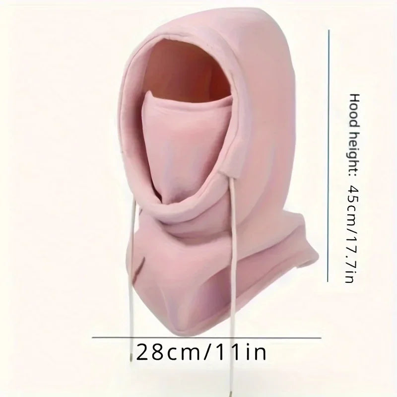 Unisex Winter Balaclava Knit Hood - Windproof Mask with Drawstring, Motorcycle Riding Headgea Warm Knitted Cap Cold Weather…