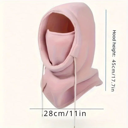 Unisex Winter Balaclava Knit Hood - Windproof Mask with Drawstring, Motorcycle Riding Headgea Warm Knitted Cap Cold Weather…