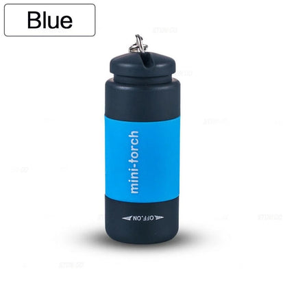USB Rechargeable LED Multifunctional Strong Light Pocket Keychain Flashlight Waterproof Outdoor Hiking Camping Mini Flashlig…