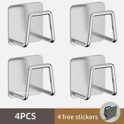 1/3/6pcs Stainless Steel Sink Sponge Rack For Sponge Steel Wire Ball Draining Paste The Inner Wall Of The Sink Kitchen Suppl…