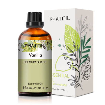PHATOIL 1PCS Aromatherapy Essential Oil 30ml Lemon Eucalyptus Lavender Bergamot Jasmine Juniper Rose Vanilla Aroma Essential…