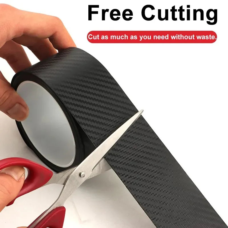 Nano Carbon Fiber Car Sticker Paste Protector Strip DIY Automotive Protective Film Auto Door Sill Side Mirror Anti Scratch T…
