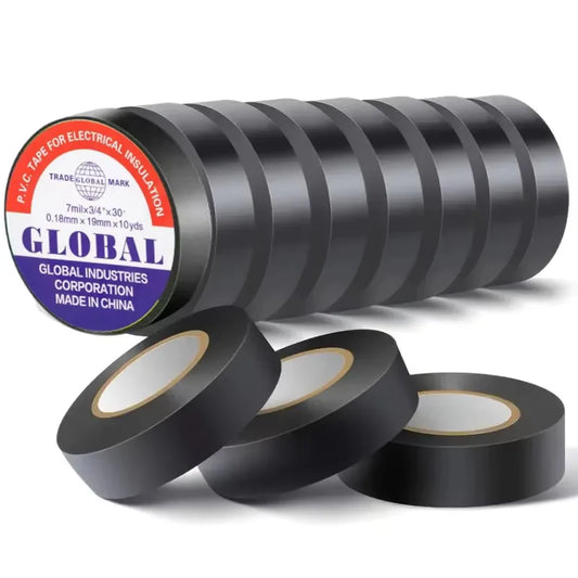 50m high-temperature resistant black rubber electrical tape-durable and soft insulating adhesive, used for industrial, house…